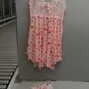 Avidlove Women Lingerie Lace Babydoll Mesh Nightgown Chemise Boudoir Nighty Sleepwear (Medium, Pink Heart)