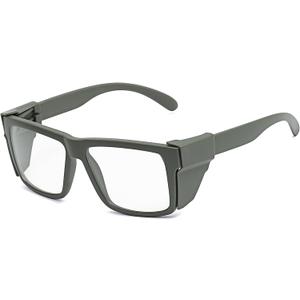UV400 Bluelight Transition Photochromic Safety Glases Anti Scratch and Impact Resistant,Meets ANSI Z87.1 Standard (Military Green)