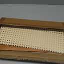 Wicker Look Matcha Station Organizer, 2 Tier Bamboo Mug Holder Countertop, Kitchen Counter Shelf for Tea Coffee Bar Accessories, Matcha Stand, Cup Display