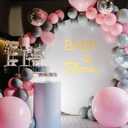 2 x Baby in Bloom Decal Gold Vinyl for Banner, Party Baby Shower Decorations for Wall or Backdrop, Gender Reveal or Neutral Theme Banner for Girl or Boy