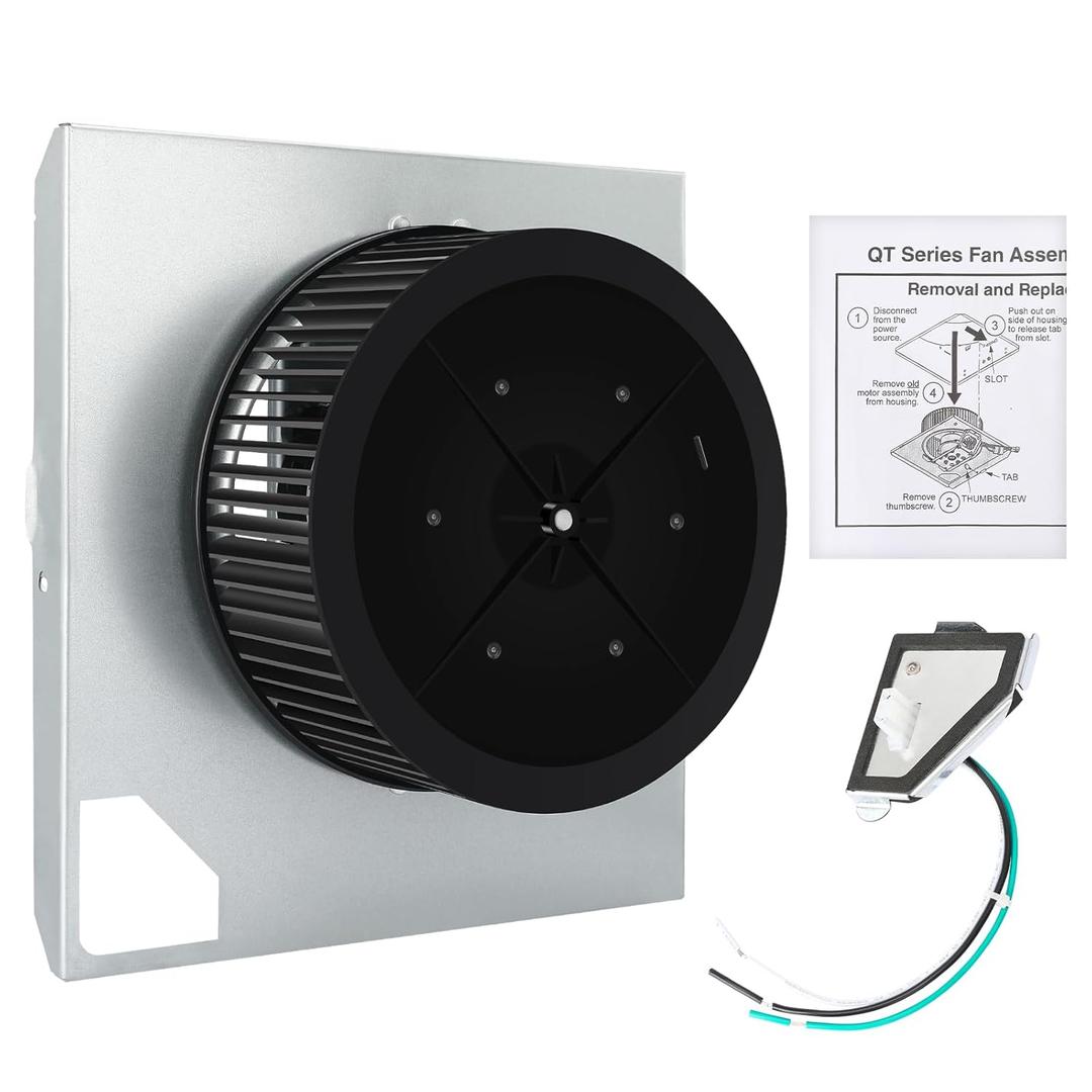 S97018218 Bathroom Exhaust Fan Motor Replacement Parts, Fits QTR100, QT110, QTR110, QTR110L, QTR100L, QTXEN110, QTRN110,QTXE110, QTN110E, QT110LE, QT90E, QT90L - Replaces OEM # S97020048, S97020971