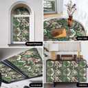 Frosted Glass Window Privacy Film Vintage Mandala, No Adhesive Static Bathroom Window Film Cling for Glass Window Door, Living Room, Pink Green Mandala Sticker 16.92"X47.24"