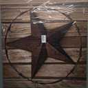 Western Texas Star Canvas Print Wall Art - Country Rustic Wood Grain Farmhouse Barn - Wall Decor Modern Artwork Paintings Pictures for Living Room Stretched and Framed Ready to Hang - 24" x 36"