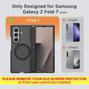 Rosarnnah Magnetic for Samsung Galaxy Z Fold 7 Case - Compatible with Magsafe - Built-in [Screen Protector] [Hinge Protection] [Kickstand] - Full Body Protective Phone Case - Clear