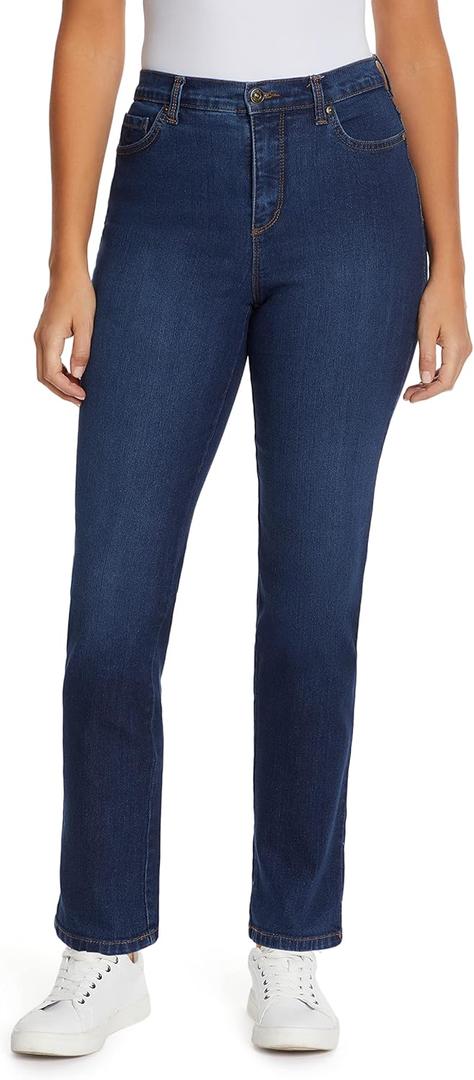 Gloria Vanderbilt Womens Amanda Classic High Rise Tapered Jean Plus Size (20 Plus Short, Scottsdale)