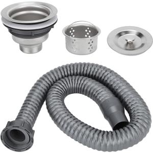 Drain Plug Stainless Steel Sink Plug, Hair Salon Shampoo Basin Drain Plug, Sink Plug with Hair Catcher Accessories for Shampoo Bed