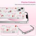 ZTOFERA for iPhone 14 Plus Case Clear,Cute Love Heart Ribbon Bow Tie Aesthetic Phone Case,Transparent Trendy Slim Soft Shockproof Protective Phone Cover for Women Girls,Peach Pink