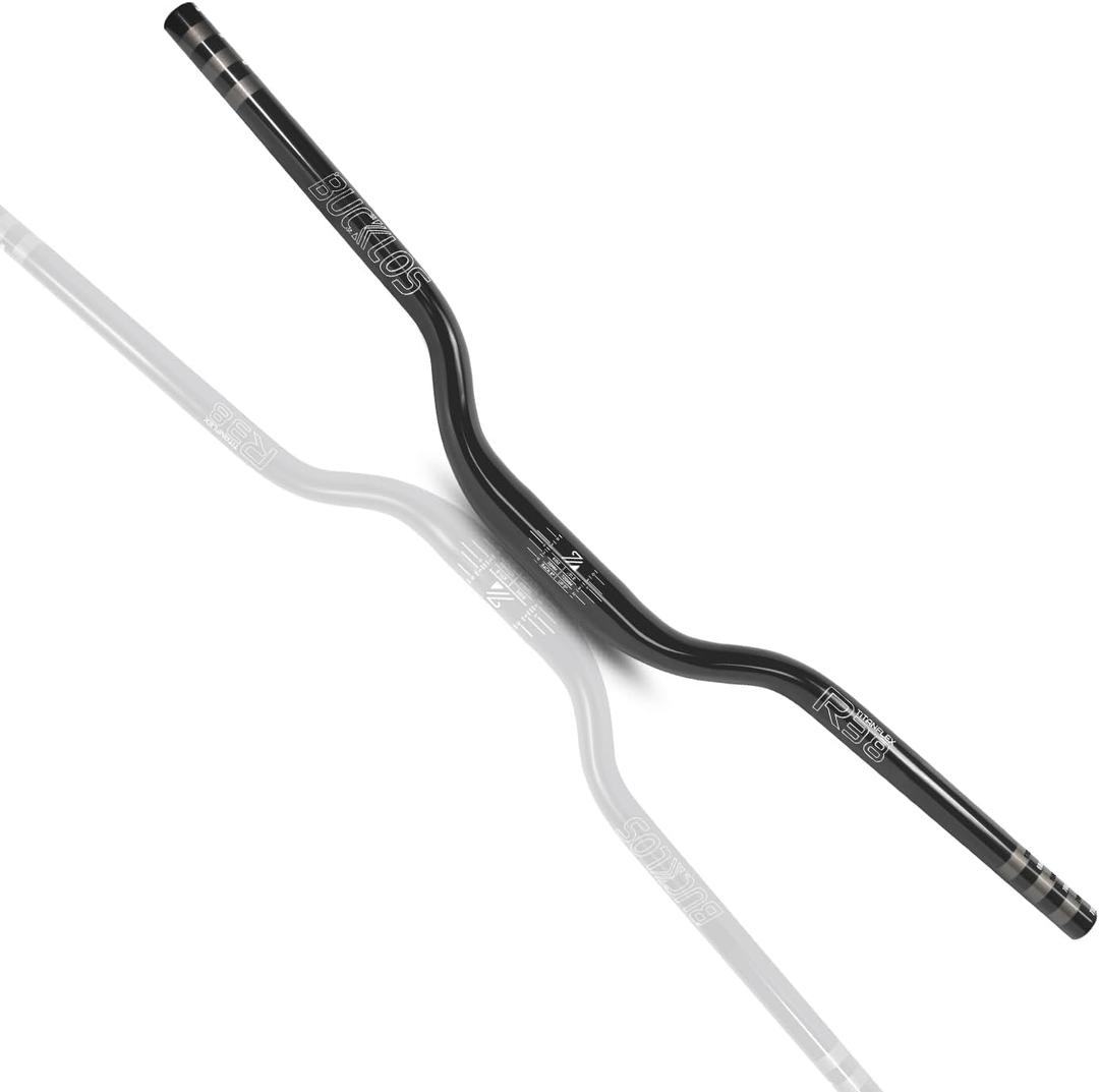 BUCKLOS 31.8mm—38mm Rise Mountain Bike Handlebars Riser Bar, Aluminum Alloy MTB Handlebar 720mm, Premium Matter Mount Bikes Bicycle Handle Bar