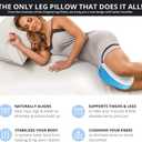 Contour Legacy Cool Leg & Knee Foam Support Pillow for Side Sleepers Soothing Relief for Back, Hips, Knees, Joints, Nerves & Muscles