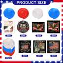Eersida 30 Pcs 250th Anniversary Hanging Swirl Decoration USA Patriotic Ceiling Streamers 250 Years 1776-2026 American Flag Hanging Ornaments for 4th of July Independence Memorial Day Party Supplies