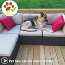 FLYMEI Patio Cushion Covers 24x22x4 Waterproof Outdoor Cushion Cover Replacement 2Packs Outdoor Seat Cushion Slipcover for Rattan Chair Sofa, Grey