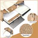 Sadnyy 16 Pcs Burlap Tote Bags Bulk with Crossbody Strap, Large