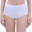 AIRCUTE Washable Urinary Incontinence Protective Underwear for Women Leak Proof Absorbent Reusable Panties 60ML 1 Pack (White, Large)