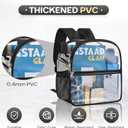 Oraben Clear Backpack Stadium Approved, Clear Bag 12 x 6 x 11 in, Small Transparent Backpack for Concerts, Sports Events, Festivals, Waterproof, Adjustable Straps, Women Men
