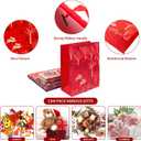 Cherubfunz 24 PCS Christmas Gift Bags Bulk Set with Snowman, Snowflake, Christmas Bell/Tree/Gin Pattern Design, Festival Bags for Wrapping Holiday Gifts  6 X-Large, 6 Large, 6 Medium, 6 Small (24 Count (Pack of 1))