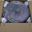 Small Foot Stool Ottoman, Round Pouf Foot Rest, Footstool Ottomans with Rubber Legs Under Desk, Faux Leather Footrest for Couch, Living Room, Bedroom, Office, 13''L x 13''W x 10.2''H, Coffee