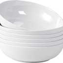 KX-WARE 8-inch Melamine Bowls, 30-ounce Salad/Pasta/Dinner Bowls, set of 6 White, KS281