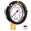 Pool Fliter Pressure Gauge Water Proof 60psi 1/4" NPT Bottom Mount, Pool Pressure Gauge, Pool Pump Pressure Gauge Replacement for Swimming Pool, Spa and Aquarium Valve Filter