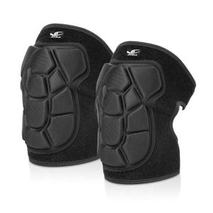 HiRui Flexible Knee Pads for Wrestling with Thick EVA Foam Padding | Anti-Slip Adjustable Collision Avoidance Knee Brace for Men Women Kids Dancers Volleyball Basketball Gardening (Black, X-Large)