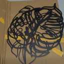 Monstera Leaf Metal Wall Decor - Tropical Plant Line Art Decor for Living Room Kitchen Bedroom Garden Office, Minimalist Wall Accents,3 Pcs Metal Palm Leaves Wall Decor (7.32" to 11.81" Sizes, Black)