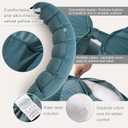 Peallow(Pat. Pend) Long Round Body Pillow for Adults, Bolster Pillow for Sleeping, Soft and Supportive Pillow for Sleeping & Lumbar Support (Slate Blue,47")