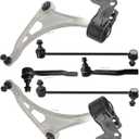 6Pcs Suspension Kit - for Acura MDX for Honda Passport Pilot Ridgeline ES801204 ES801205 k623548 k623549 - Front Lower Control Arm and Ball Joint Front Sway Bar Endlink Front Outer Tie Rod End