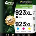 923XL 923e Ink Cartridges Compatible for HP 923XL 923 XL 923 Ink Cartridges for HP Printer OfficeJet Pro 8120 8122 8130e 8135e 8138e 8139e 9130 8122e 8120 8124e 8132e 8125e Ink (4Pack)