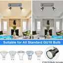 Depuley Ceiling Track Light Fixture: 2-Light Square Led Track Lighting Kit - Flush Mount Ceiling Spotlights Flexibly Adjustable Accent Lamp for Kitchen Living Room Bedroom Hallway GU10 Bulbs Included