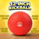 12 Inch Kickball Playground Balls Set(1,6,12)Pack, Durable PVC Dodgeballs for Kids & Adults, Outdoor & Indoor Games with Pump and Bag, Bouncy Balls for School, Gym, Birthday Gift for Boys and Girls