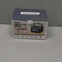 Battery Powered Heated Lunch Box - 20000mAh Cordless Electric Lunch Box for Adults, 1.2L Stainless Steel Self-Heating Food Warmer with Removable Battery, Portable for Work, Office, & Travel (Black&Green)