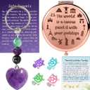 Travel Gifts Set for Women, Best Graduation Gift for Her, Daughter, Crystals Keychain Charms Unique International Travel Hiking Beach Vacation Essentials Accessories, Sister Christmas Gifts