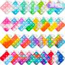 Pop Fidget Toys Bulk Its Party Favors for Kids 4-8 8-12 30 Pack Mini Pop Keychain It Small Fidgets for Classroom Prizes School End of Year Student Gifts from Teacher Birthday Goodie Bag Stuffers
