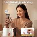 Diyife Magnetic Selfie Light for Phone, [Compatible with MagSafe] CRI95, 3 Modes, 45 LED, 360 Rotatable Phone Light with Foldable Mirror, Portable Selfie Ring Light for Zoom Makeup Video Conference