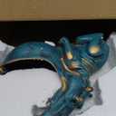  aboxoo Hippo Statue, Large Hippopotamus Figurine Home Sculpture with Resin, Hippo Candy Jar, Candy Dish Bowl for Office Desk, Key Bowl for Entryway Table, Container Storage Art Decor Box(Dark Blue)