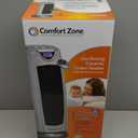 Comfort Zone 1500W Oscillating Ceramic Tower Space Heater  Portable Electric Heater, Digital Display, Remote Control, 80 Oscillation & 12H Timer  Tip-Over & Overheat Protection for Home & Bedroom