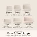 Glass Food Storage Containers with Lids, 20-Piece Set, Crema