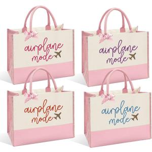 Pilot Gift Flight Attendant Gift Airplane Mode Tote Bag for Women - Birthday Christmas Gifts Travel Essentials