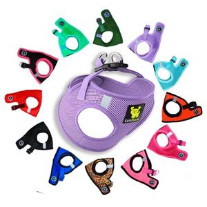 EcoBark Small Dog Harness - Step in Reflective Soft Luxury Mesh Ultra Padded Harness for Puppies, Toy Breeds, and Small Dogs - Comfortable & Secure Halter - Adjustable Pet Vest Wrap (Small, Lavender)