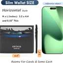 Slim Wallet Minimalist Front Pocket RFID Blocking Men and Women Leather Wallets