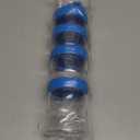 SELEWARE Portable Stackable Food Storage Containers for Snacks Formula Powder and Drinks Twist Lock System Airtight Leak-proof BPA and Phthalate Free 4 Piece Jars 31oz Blue