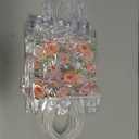 Aliceset 20 Pcs Clear Floral Gift Bags with Handles Flower Rose Party Goodie PVC Treat Bags for Tea Birthday Graduation Party Bloom Baby Bridal Shower Wedding, 8 x 8 x 3. 15 Inch