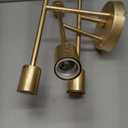 Gold Modern Sputnik Chandelier Ceiling Light Fixtures,6-Lights Industrial Metal Semi Flush Mount Ceiling Light for Bedroom Dining Room Living Room Kitchen Hallway UL Listed