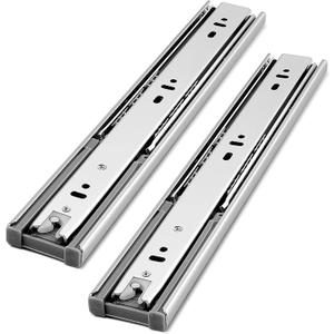 Gobrico 14 inch Drawer Slides 10 PairSoft Close Drawer Slides 3 Fold, Cabinet Drawer Slides Full Extension Drawer Slides, Heavy Duty Slide Rails, Side Mount Ball Bearing Tracks Guide Drawer Glides