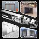 Walk in Cooler Door Handle, Walk in Cooler Door Closer Complete Latch Kit, Freezer Doors Handle (Metallic Silver (304 Stainless Steel Push Rod), 1/8 in to 1/4 in(Flush))