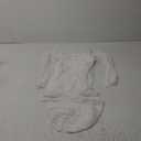 Famnbro Womens Lace Dress Long Sleeve Sexy See Through Bodycon Elegant Formal Party Cocktail 2 Piece Dresses Sets (Medium, White)