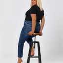 Women's Plus Size Jeans Skinny High Waisted Stretchy Ankle Jean with Pockets Tummy Control Denim Pants Trendy