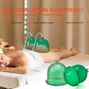 Elitzia Vacuum Cups for Butt Lifting 3000ML/101Fl.oz Extra-Large Buttocks Cups 9.05" Bottom Diameter x 6.69" Height Vacuum Therapy Machine Accessories 1 Pair Body Shaping & Lifting ETHX005 (Emerald)