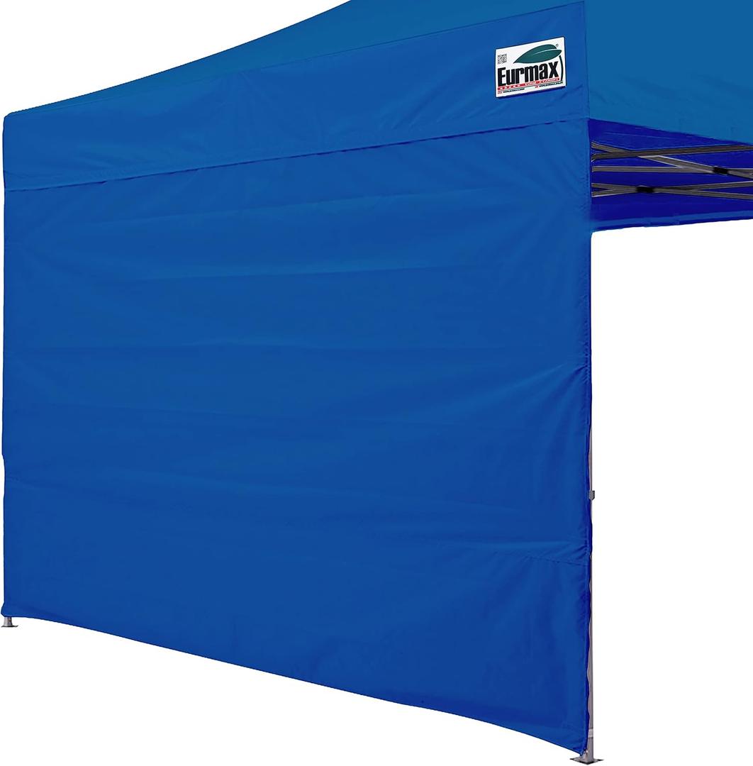 Eurmax USA Instant Canopy SunWall Tent Tarp Shelter 8x8, 1 Pack Sidewall (Blue)