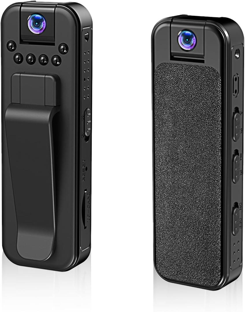 HDView Body Camera HD 1080P Portable Video Recorder with 180 Rotatable Lens Wearable Camcorder with Night Vision Police Body cam for Sport/Delivery/Travel/Law Enforcement, Micro SD Card NOT Included