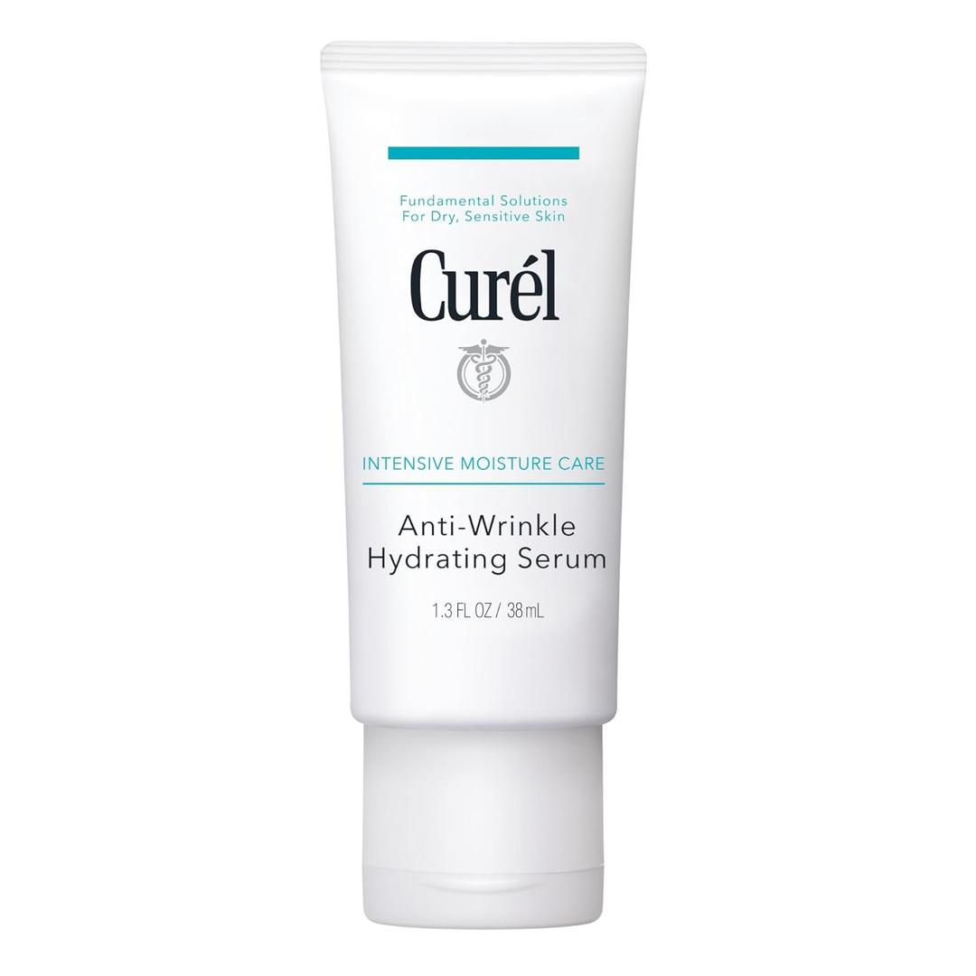 Curel Japanese Skin Care, Anti-Wrinkle Hydrating Serum, Lightweight Serum, Fragrance Free & Colorant Free, For Sensitive Skin, 1.3 Oz